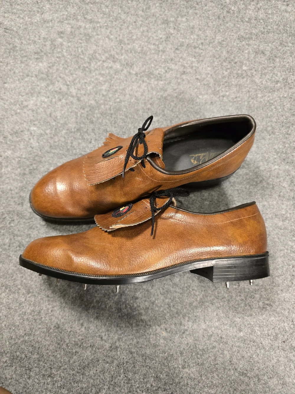 Vintage Arnold Palmer Men's Brown Golf Shoes 1970's-1980's